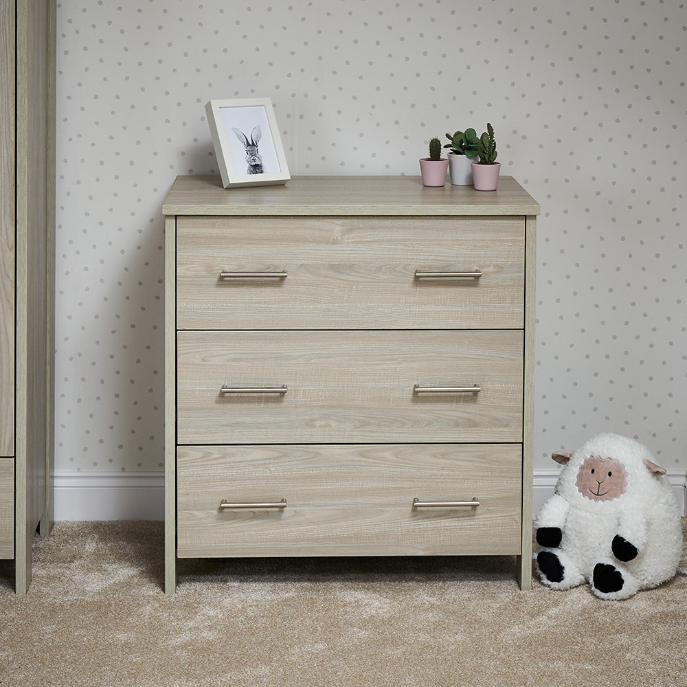 O Baby Nika 3 piece Furniture Bundle Grey Wash - Click & Collect