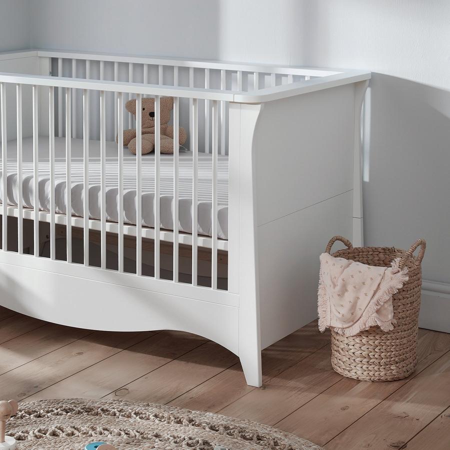 Cuddleco Clara 2 Piece Cot Bed & Dresser White Click & Collect Only