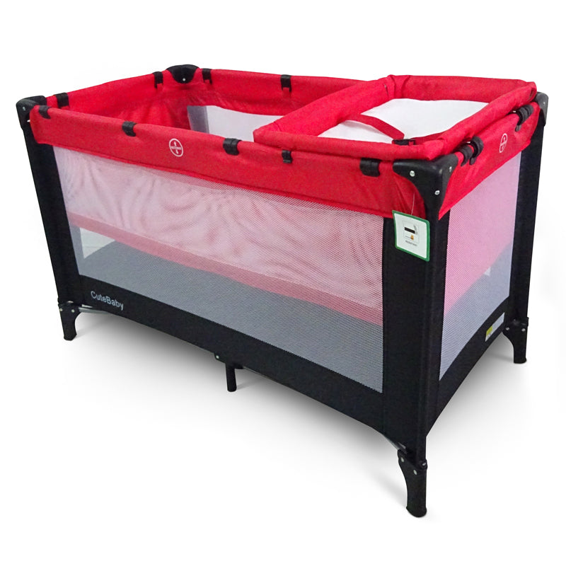 Br Baby bassinette Travel cot Black & Red — Pram Centre Derry