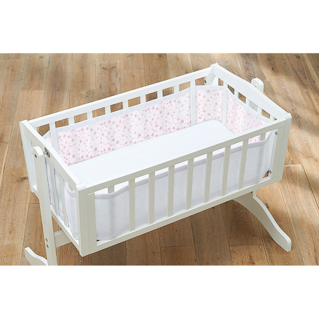 BreathableBaby Crib Liner Twinkle Pink Star