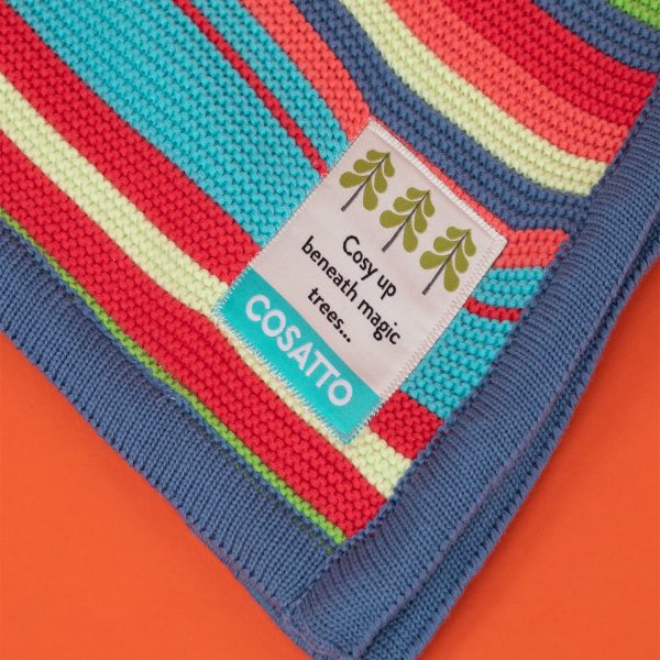 Cosatto Knitted Stripe Blanket – Multi Colour