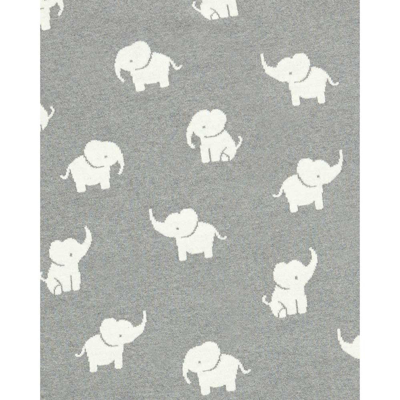 Mamas & Papas Welcome To The World Knitted Elephant Blanket - Grey