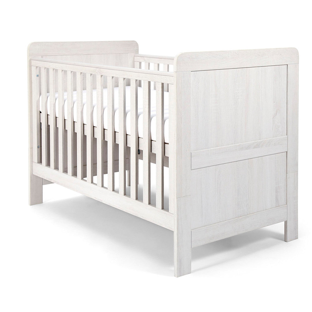 Mamas & Papas Atlas Cot Bed & Dresser - Nimbus White
