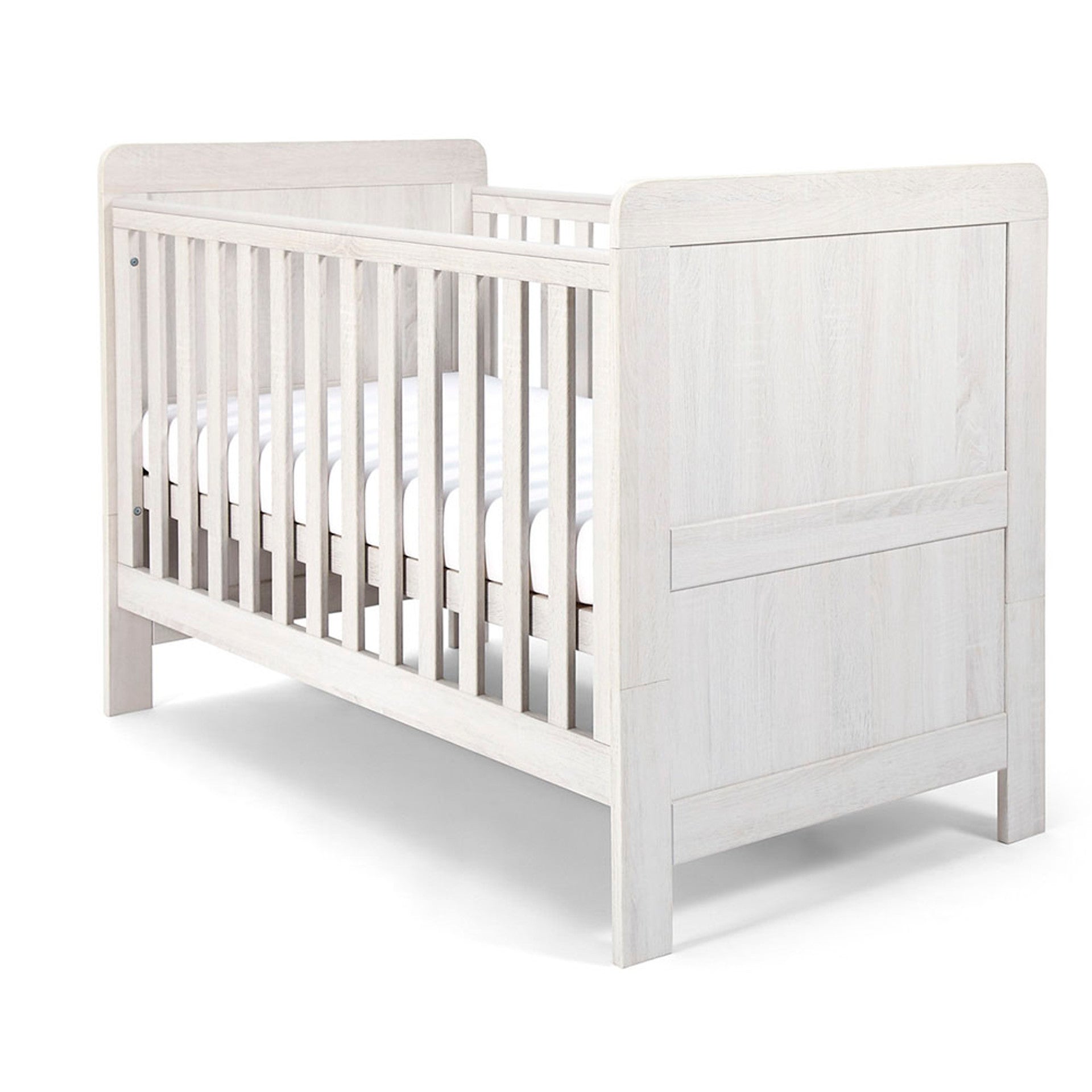 Mamas & Papas Atlas Cot Bed & Dresser - Nimbus White
