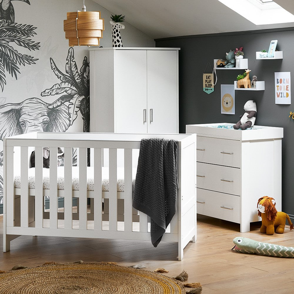 O Baby Nika 3 piece Furniture Bundle White - Click & Collect