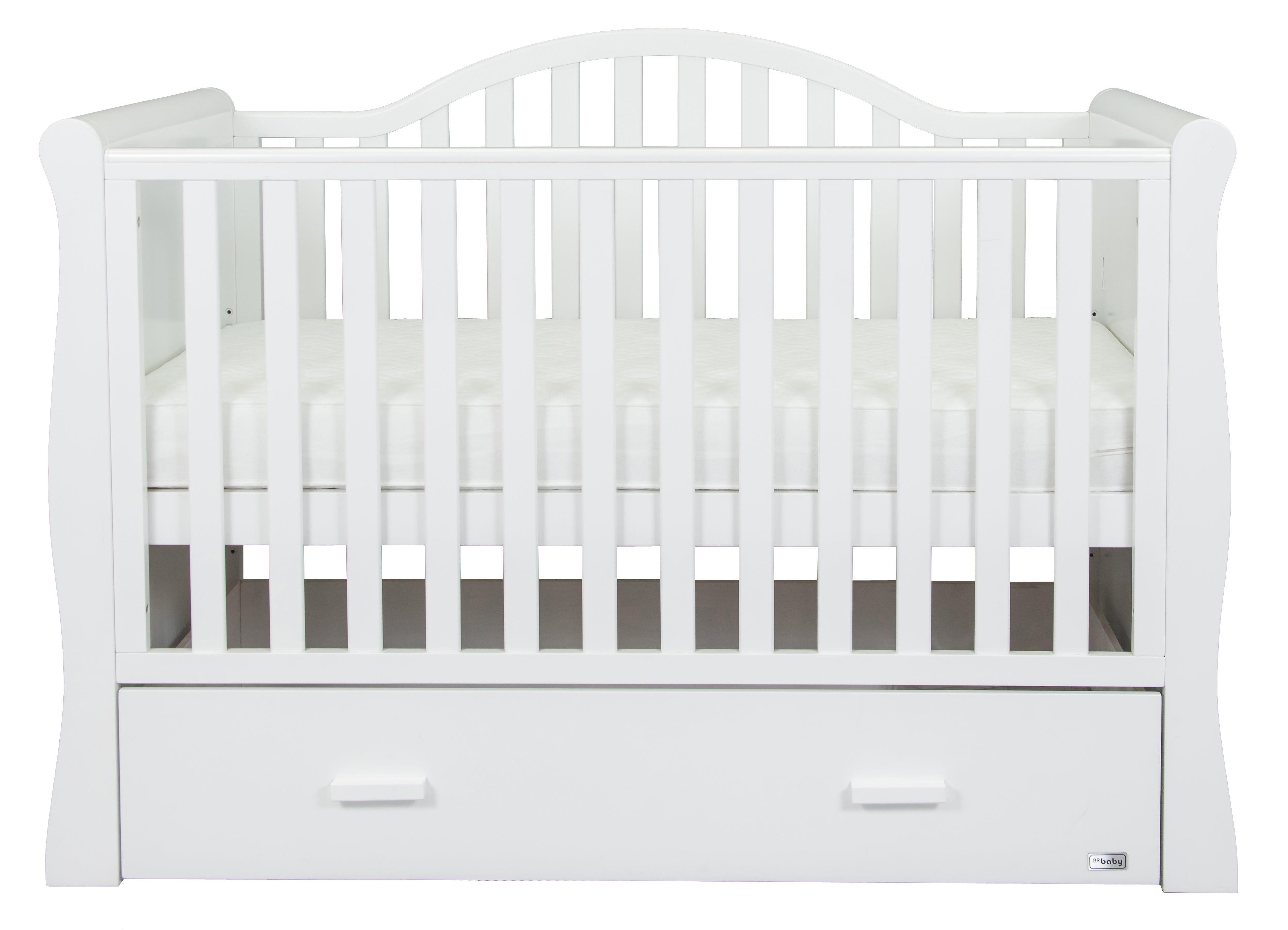 Br Baby Oslo Sleighbed in white Click & Collect Only