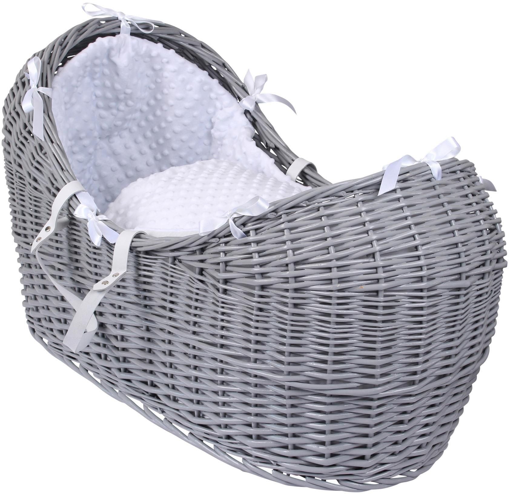 Clair De Lune Luxury Noah Pod Grey Wicker & White Dimple - Click & Collect Only