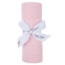 Pram Cellular Blanket Pink