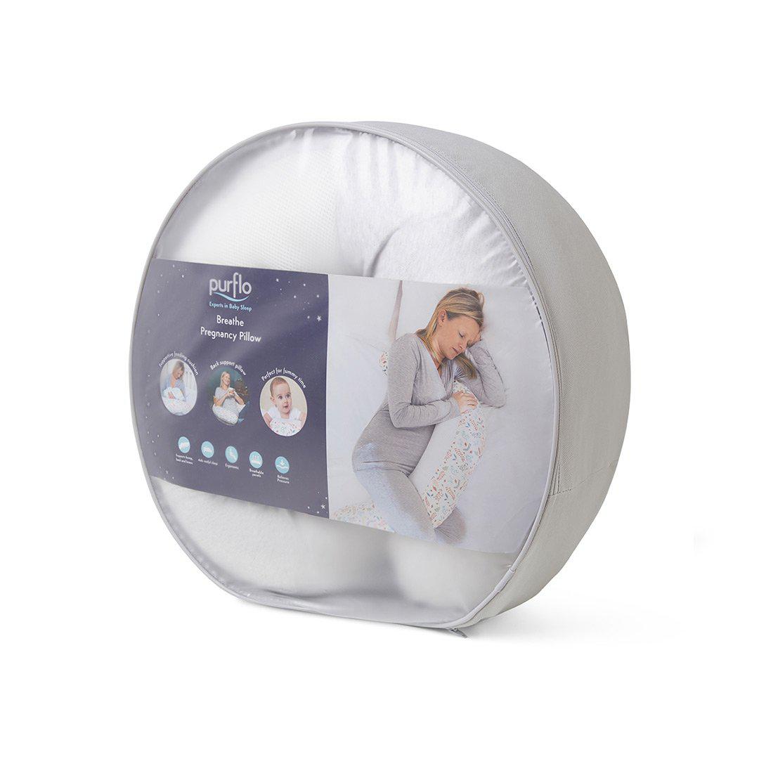 Purflo Breathe Pregnancy Support Pillow Minimal Grey — Pram Centre