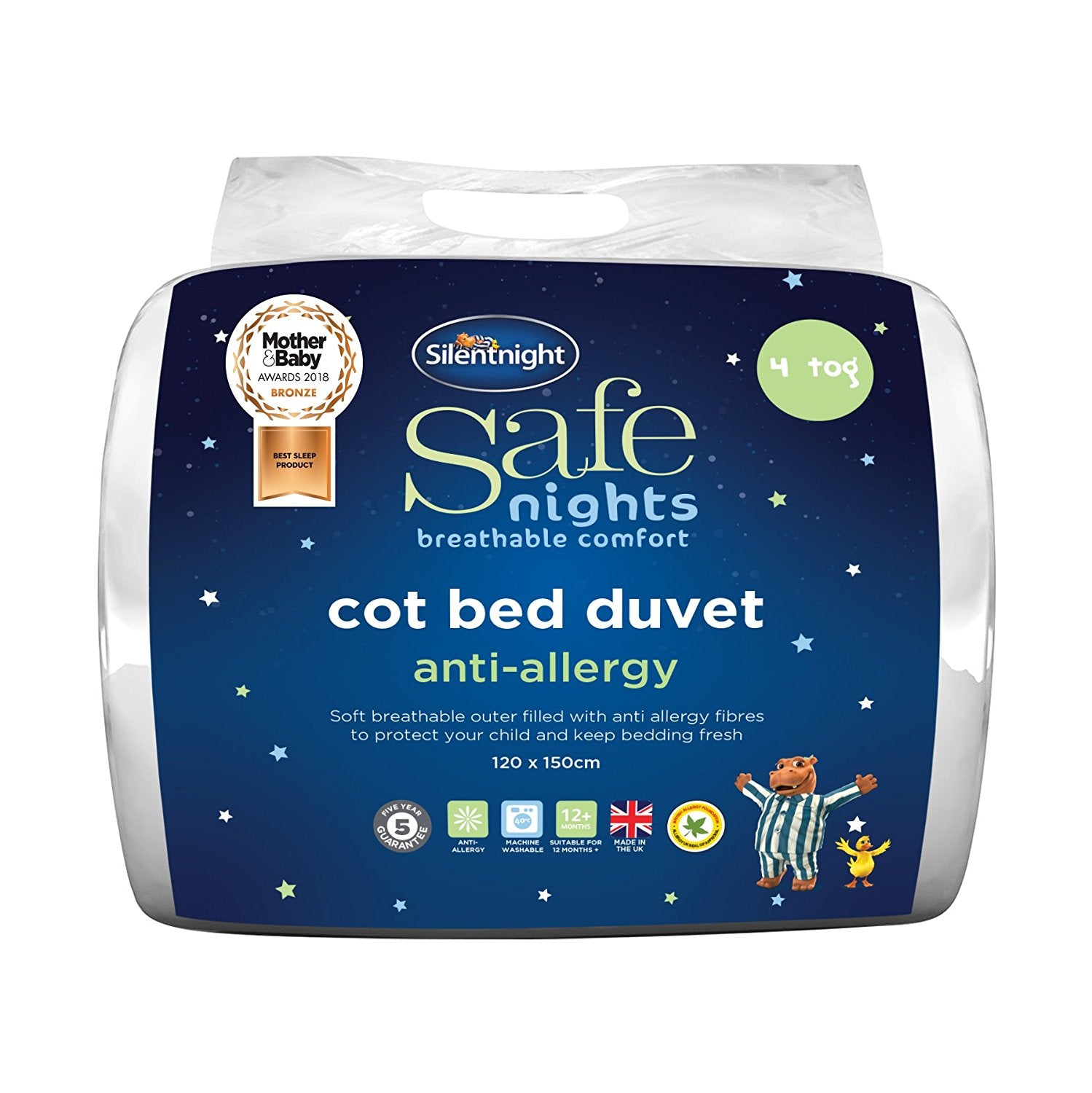 Silent Night Cotbed Anti allergy Duvet