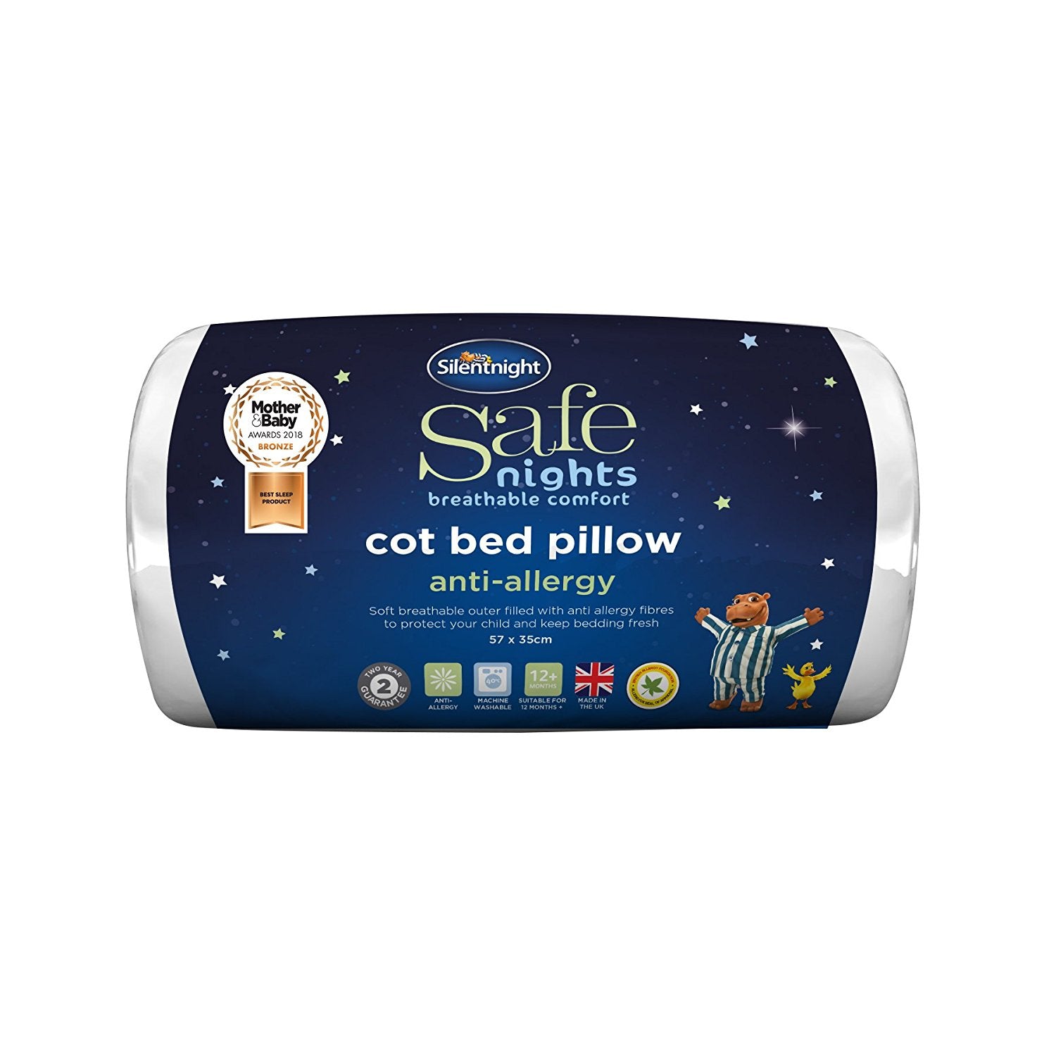 Silent Night Anti Allergy Cotbed Pillow